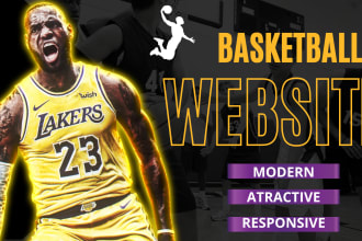 create a modern basketball website