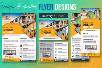 design amazing flyer, eddm, post card, door hanger, for your business