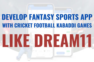 develop fantasy sports app with cricket football kabaddi games like dream11
