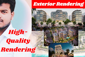create high quality exterior building rendering