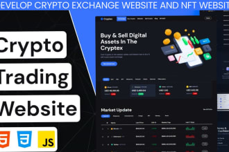 develop crypto exchange website and nft website with wordpress