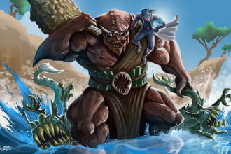 illustrate fantasy art characters and creatures