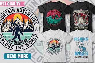 design custom typography t shirt and merchandise design