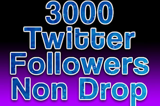 3000 Twitter Followers Boost Your Profile Non drop