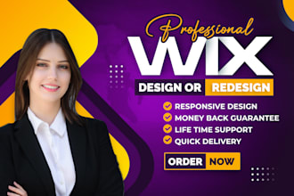 design, redesign, develop , clean and modern wix website