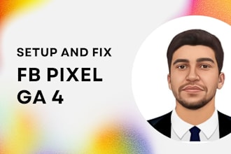 setup meta facebook pixe google analytics 4  tracking