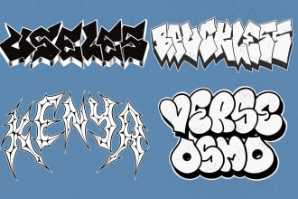 create hardcore,punk,metal band logo with raw style