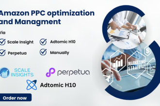 setup manage and optimize amazon fba PPC through perpetua and scale insight