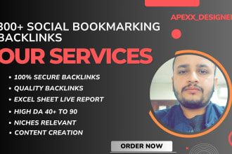 50 manually build social bookmarking on quality PR backlinks