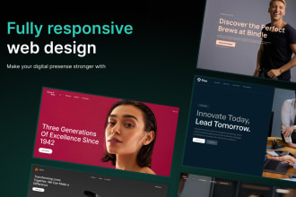 design responsive wordpress website designs, webflow and wix