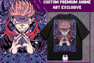 draw your idea in badass anime art, manga and comic characters in my art style