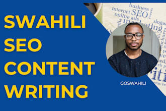write SEO copywriting articles or content in swahili for your website or blog