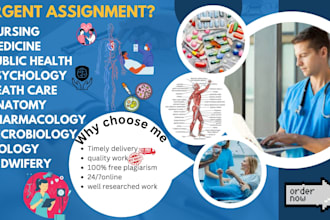 write healthcare, midwifery, nursing, case study and  public health researches