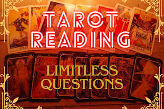 do detailed tarot reading, ask as much as you want