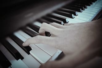create deep, dark and melancholic emotional piano composition