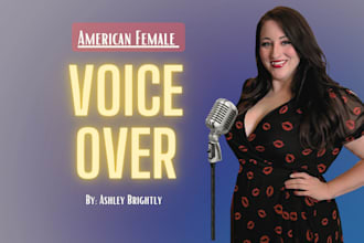 deliver a high quality north american female voiceover