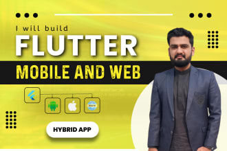 do flutter mobile and web application development for android ios and web app