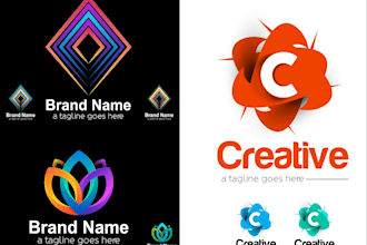 do modern geometric logo minimalist business,  abstract designs