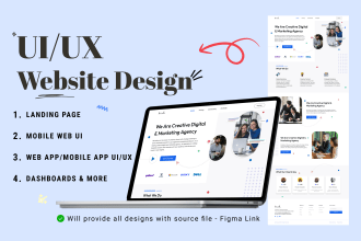 do user centric figma website design and app ui ux design