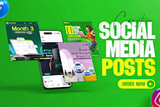 design eye catching social media posts, facebook ads, and instagram carousels