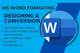 format, design, edit, create, and fix microsoft word document