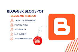 design or redesign blogger blogspot website in 24 hours