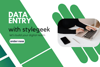 do data entry, copy paste, web research, excel data entry, pdf to excel