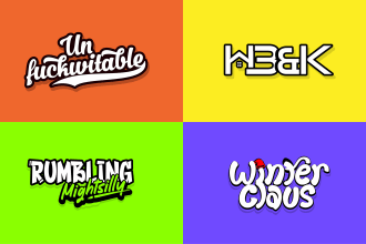 do creative text logo design