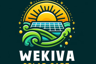do creative modern professional solar panel cleaning logo