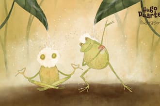 create cute animal character illustrations