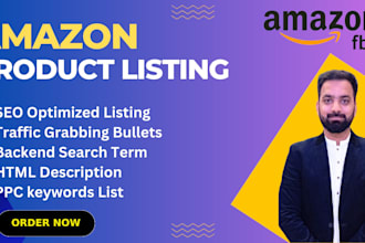 write your amazon product listing description with SEO optimized copywriting