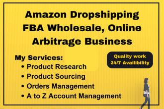 be your amazon dropshipping and online arbitrage expert VA