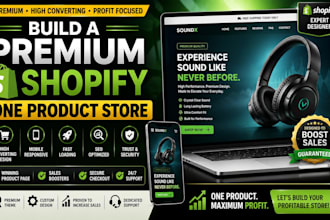 build a premium shopify one product store