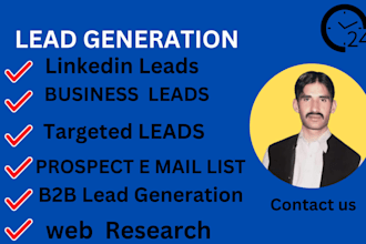 do b2b lead generation,llinkedin leads, targeted leads and prospect list