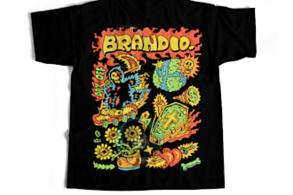 create a silk screen print shirt design for your business