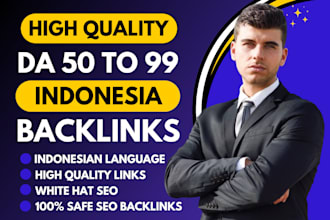 create da 60 to 90 super indonesian indo contextual dofollow SEO backlinks