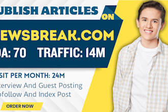 write and publish article on newsbreak, premium sites