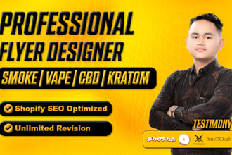 design professional smoke, vape, cbd, kratom flyer