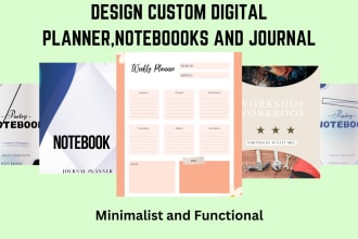 design hyperlink planner, journals, and logbook