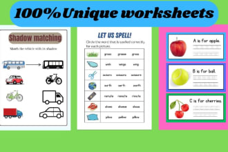 create search words,dot to dots, flash cards,seek and find, maze puzzles