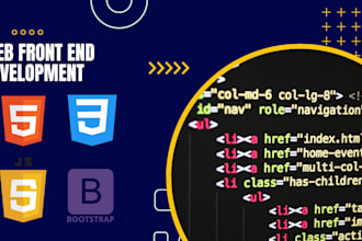 develop and design website by  HTML5, css3, js bootstrap