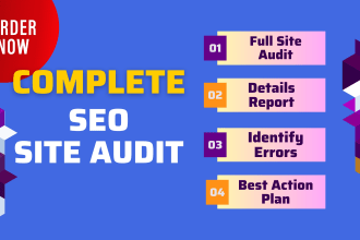 provide a full SEO site audit with a complete action plan