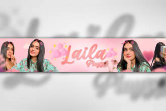 design unique gaming or anime youtube banner, twitch or twitter