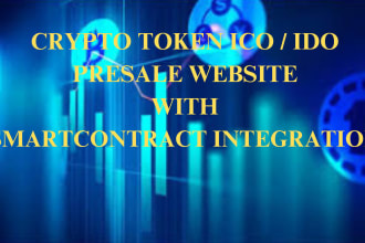 create a new token ico, presale website with smart contract