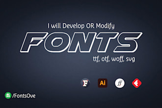 create and modify custom font design ttf otf woff font files