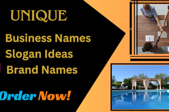 create catchy business names and  memorable slogans