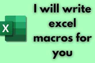 write excel macros for you