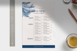 do modern menu and price list