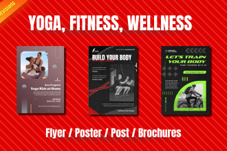 design flyer for yoga, fitness, wellness, gym, party, poster
