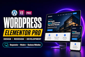 design or redesign a professional wordpress website with elementor pro